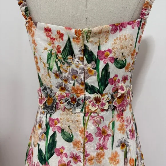 Agua By Agua Bendita lima jardiniera' floral-print linen maxi dress - Picture 5 of 11